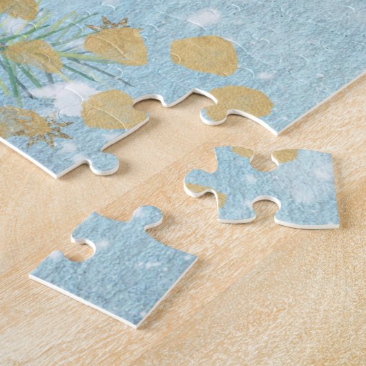 Abstracte kerstkunst legpuzzel (Zijkant)