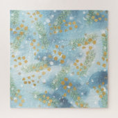 Abstracte kerstkunst legpuzzel (Horizontaal)