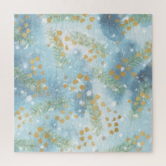 Abstracte kerstkunst legpuzzel (Verticaal)