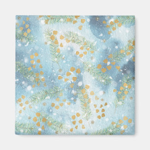 Abstracte kerstkunst magneet