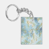 Abstracte kerstkunst sleutelhanger (Voorkant Links)
