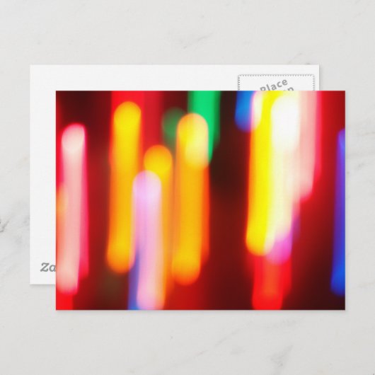 Abstracte kerstlampjes feestdagenkaart (Voorkant / Achterkant)