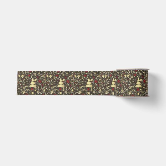 Abstracte Kerstlint Grosgrain Lint (Voorkant)