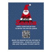Abstracte Kerstman, Bezoek Santa, QR Code Queue Perfect Poster (Voorkant)