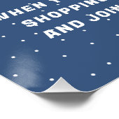 Abstracte Kerstman, Bezoek Santa, QR Code Queue Perfect Poster (Hoek)