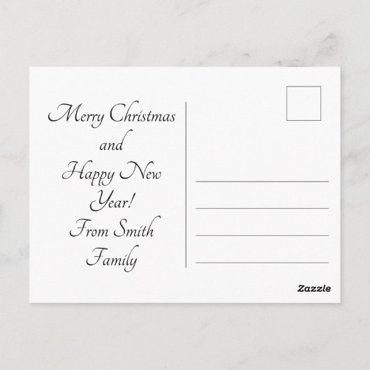 Abstracte kerstman briefkaart (Achterkant)