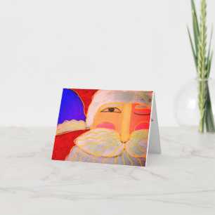 Abstracte kerstman kaart
