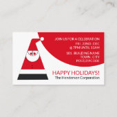 Abstracte kerstman, kerstfeest ticket informatiekaartje (Achterkant)