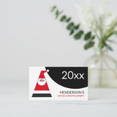 Abstracte kerstman, kerstfeest ticket informatiekaartje (Staand voorkant)