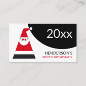 Abstracte kerstman, kerstfeest ticket informatiekaartje (Voorkant)