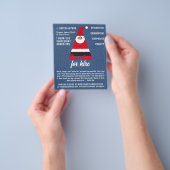 Abstracte Kerstman, Santa Claus Entertainer Advert Flyer (Hand)
