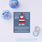 Abstracte Kerstman, Santa Claus Entertainer Advert Flyer (Enkel)