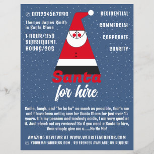 Abstracte Kerstman, Santa Claus Entertainer Advert Flyer