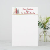 Abstracte kerstmis briefpapier (Staand voorkant)