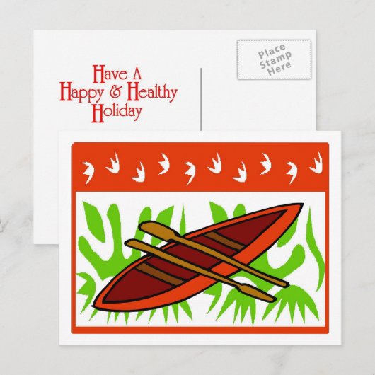 Abstracte kerstmis feestdagenkaart (Voorkant / Achterkant)