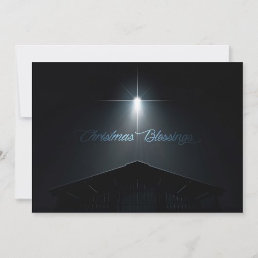 Abstracte kerstmogelijkheden Stabiel en Ster Feestdagenkaart (Voorkant)