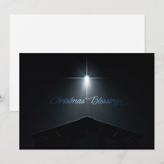 Abstracte kerstmogelijkheden Stabiel en Ster Feestdagenkaart (Voorkant / Achterkant)