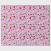 Abstracte Kerstmutsen Winterbes Moderne Kerstmis Cadeaupapier (Vlak)