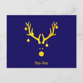 Abstracte kerstrendiertjes met een schimmel goud feestdagenkaart