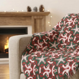 Abstracte Kerstster Vloeibare Naadloze Patroon Deken