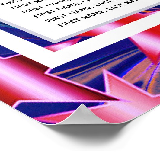 ABSTRACTE kerststerren met 160 zitplaatsen Poster (Hoek)