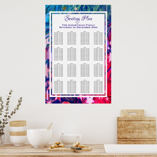 ABSTRACTE kerststerren met 160 zitplaatsen Poster (Keuken)