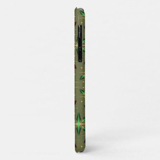 Abstracte kerststerren Pattern Red Blue Green Case-Mate iPhone Case (Achterkant/links)