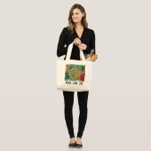 Abstracte kerststerren VREDESTIJD AANgepast Grote Tote Bag (Voorkant (model))