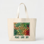 Abstracte kerststerren VREDESTIJD AANgepast Grote Tote Bag (Voorkant)
