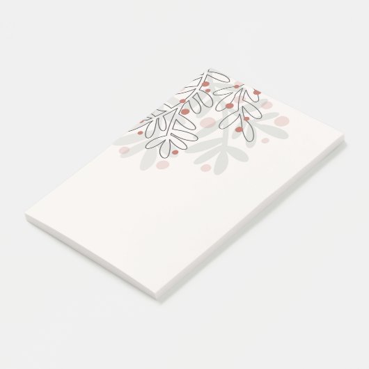 Abstracte kerstvakantie mistletoe post-it® notes (Schuin)