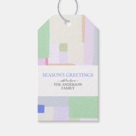 Abstracte kerstvakantie-uitnodiging cadeau label cadeaulabel