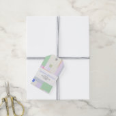 Abstracte kerstvakantie-uitnodiging cadeau label cadeaulabel (Met Touw)