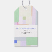 Abstracte kerstvakantie-uitnodiging gift tag cadeaulabel (Voorkant)