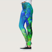 Abstracte ketelkokers met getextureerde inkt, groe leggings (Links)