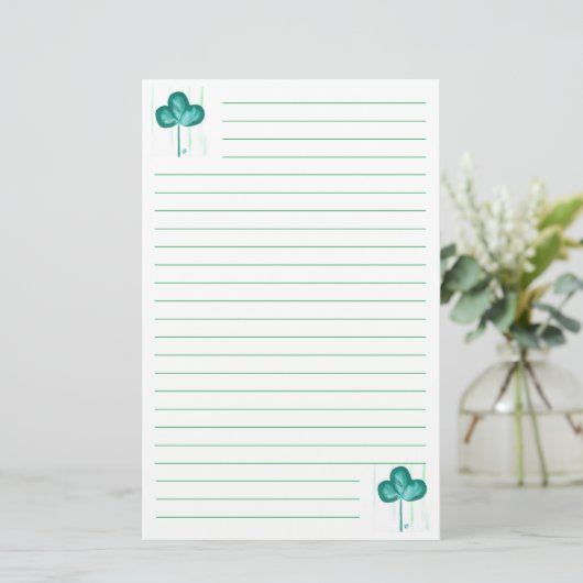 Abstracte kettingpull-schilderijen briefpapier (Staand voorkant)