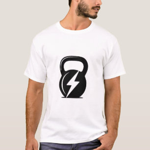 Abstracte Kettlebell Fitness Logo T-shirt