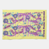 Abstracte keukenhanddoek met Jouw naam (Horizontaal)