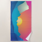 Abstracte keukenhanddoek voor het landschap strandlaken (Voorkant)