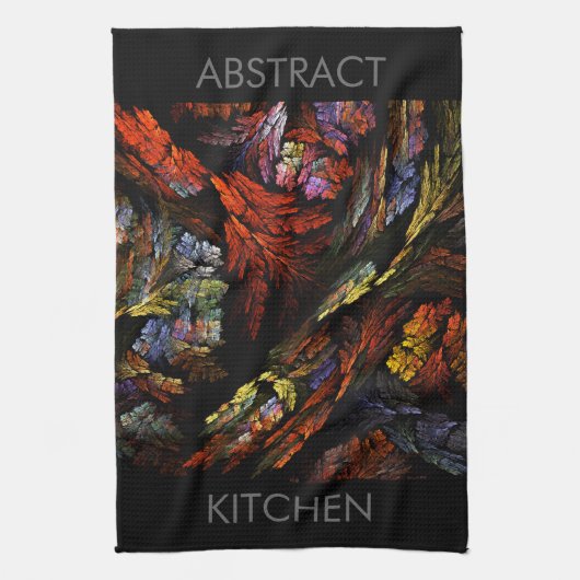 Abstracte keukenhanddoek voor kleurenharmonie (Verticaal)