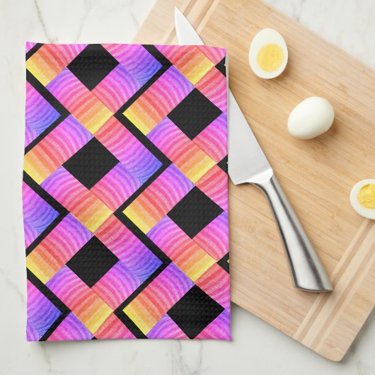 Abstracte keukenhanddoeken (Quarter Fold)