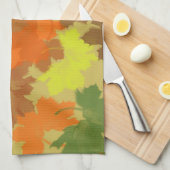 Abstracte keukenhanddoeken in het najaar (Quarter Fold)