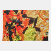 Abstracte keukenhanddoeken, Oranje handdoek (Horizontaal)