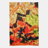 Abstracte keukenhanddoeken, Oranje handdoek (Verticaal)