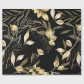 Abstracte kieuwbladeren. Luxe glitter ginkgo Cadeaupapier (Vlak)