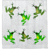 Abstracte kikkers douchegordijn (Voorkant)