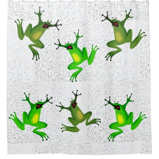 Abstracte kikkers douchegordijn (Voorkant)