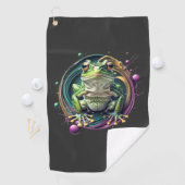 Abstracte kikkersymfonie golfhanddoek (Insitu)