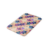 Abstracte kinder cartoon bloembloemen florale retr badmat (Gekanteld)