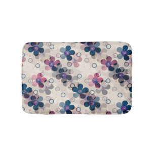 Abstracte kinder cartoon bloembloemen florale retr badmat