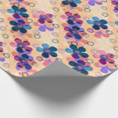 Abstracte kinder cartoon bloembloemen florale retr cadeaupapier (Hoek)